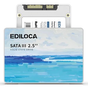 Ediloca 512GB SSD Interne Solid State Drive, 2.5" SATA III 6Gb/s, Jusqu'à 560MB/s Lire Vitesse, 3D NAND Flash, Shock Drop-Proof pour PC/Laptop/Desktop/NA