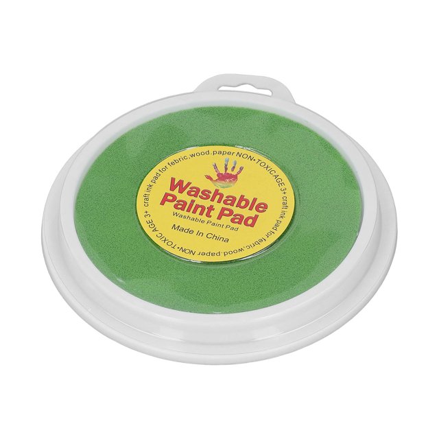 Round Ink Pad, Sealed Cover Design Water Based Paint Washable Ink Pad For Fabric Green,Red,Orange,Black,Purple,Sky Blue