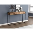 thumbnail image 1 of Safdie & Co. Table Console 48L Bois Brun Récupéré 2 Tirroirs Métal Noir, 1 of 4
