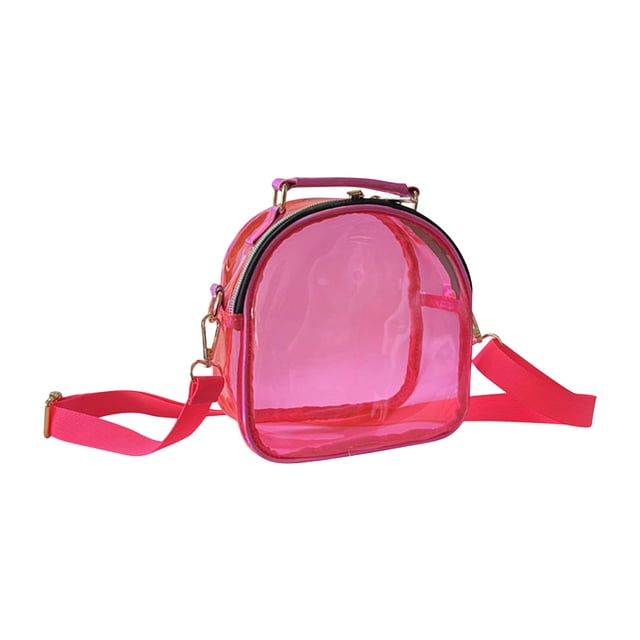 LSLJS Clear Purse Clear Crossbody Purse Bag Clear Bags Transparent One Shoulder Crossbody Bag Ins Trend Mini Pain Bag Mini Handheld Jelly Small Bag PVC Women's Bag