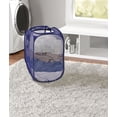 thumbnail image 1 of Panier à linge en maille à deux voies Mainstays avec poignées de transport faciles et fermeture éclair latérale - Bleu, 1 of 2