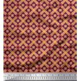 thumbnail image 1 of Soimoi Velvet Fabric Check & Moroccan Ethnic Print Fabric by the Yard 58 Inch Wide, 1 of 3