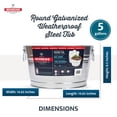 thumbnail image 2 of Behrens 5 Gallon Round Galvanized Weatherproof Steel Tub with Handles, 2 of 10