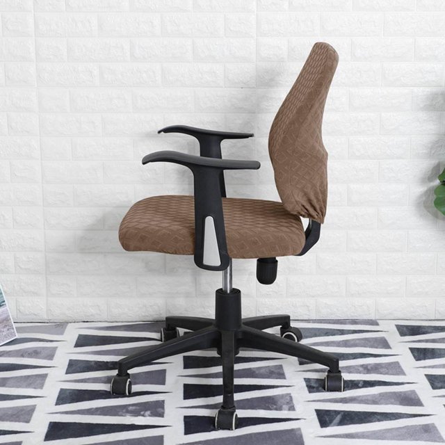 Baohd Housse de Chaise de Bureau Fendue Imperméable Universelle Lavable Protectrice Café
