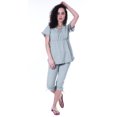 thumbnail image 4 of Moomaya Ensemble de Nuit pour Femmes Capri en Coton Vêtements de Nuit 2 Pcs Chemises de Nuit, 4 of 6