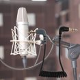 thumbnail image 2 of 1pc TRS To TRRS Microphone Cable 3.5mm Male To Male Right Angle Adapter Cable, 2 of 8
