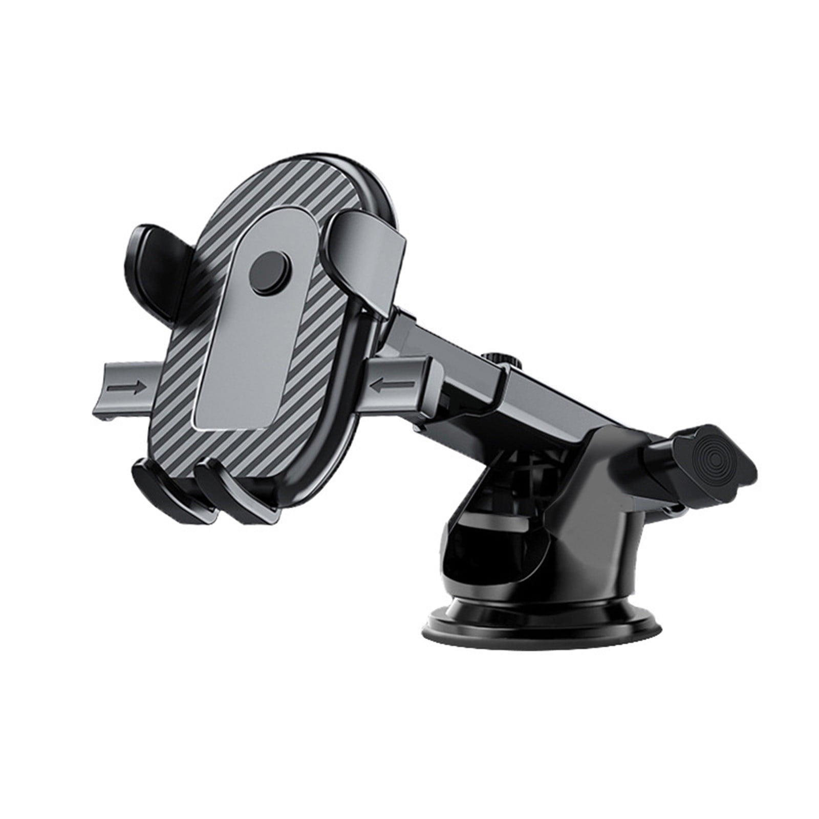Car Phone Mount with Telescopic Suction Cup and 360 Degree Ball Joint for 4.5 to 7 Inch Phones Black