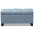 thumbnail image 4 of Bowery Hill Banc Ottoman Rembourré avec Rangement, Bleu Pâle, 4 of 12