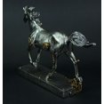 thumbnail image 3 of Steam Stallion Metallic Silver Running Steampunk Horse Statue, 3 of 3