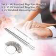 thumbnail image 3 of Aluminium Ring Sizer Mandrel Metal Ring Sizer Finger Sizing Stick Mandrel Tool With Ring Sizer Gauge Set Measuring Tape For Ring Size Measurement, 3 of 7