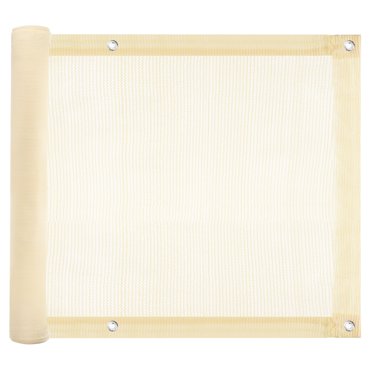 Uxcell Écran d'Intimité pour Balcon, Écran de Protection 90 %, Couverture de Clôture et de Rambarde, Couverture d'Ombre en Maille pour Extérieur, Cour Arrière, Véranda, Beige 3 X 16 Pieds