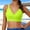 #580-Yellow, variant on Warop Women's Fashionable Slimming Bikini Top with Padded Cups for Vacation and Elegant Beachwear