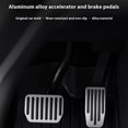 thumbnail image 4 of Ruiboury Durable Aluminum Alloy Foot Pedal Cover For Smooth Acceleration Anti Slip Throttle Brake Brake Pad silver, 4 of 6