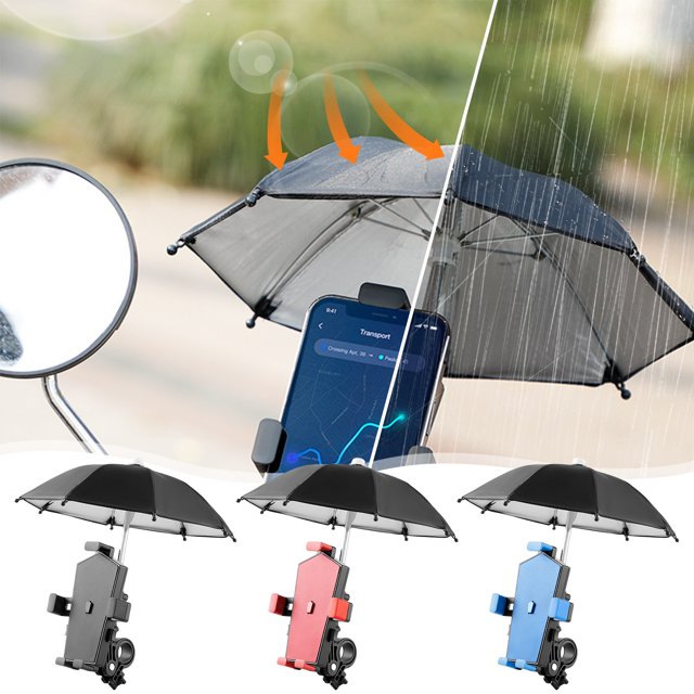 Vacemry 3Pcs Car Phone Holder With 360 Degree Rotation And One Click Lock, -Shake Bouncy Fruit Riding Umbrella For Windshield Dashboard Air Vent, Universal Smartphone Mount For Car Truck SUV Van
