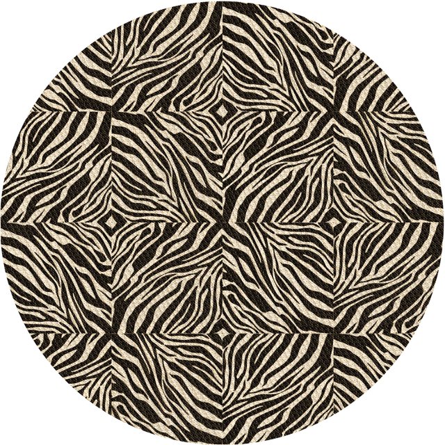 Ahgly Company Tapis Rond Lavable en Machine Intérieur Transitionnel Gris Minuit, 5 Pieds Rond