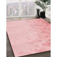 thumbnail image 3 of Ahgly Company Tapis d'Intérieur Ronds Lavables à la Machine, Style Transitionnel, Pastel Rouge Rose, Tapis de Zone, 8 Pieds Rond, 3 of 7