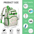 thumbnail image 4 of Watercolor Flower Pattern Student Backpack Spacious Adjustable Straps Chest Buckle Water-resistant Lightweight School Backpack for Student and Students, 4 of 6