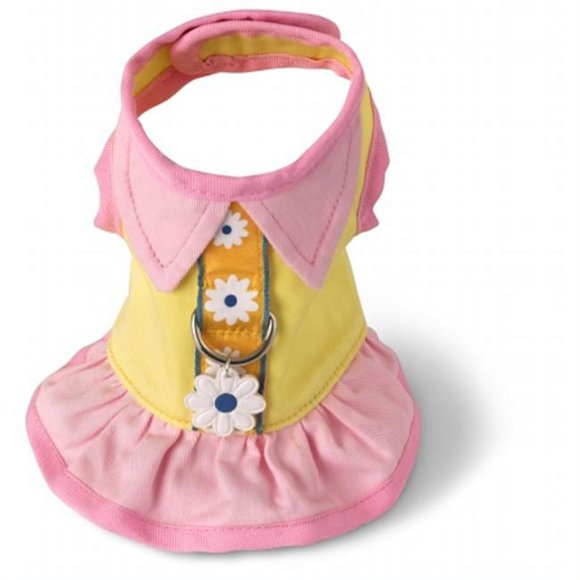 Doggles HADSSM03 Small Harness Dress - Yellow