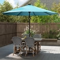 thumbnail image 2 of Costway Parasol de Patio Solaire de 10 Pi avec 96 Lumières DEL, Inclinaison Réglable à 35°, Toit Ventilé, Turquoise, 2 of 10