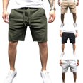 thumbnail image 2 of Fashion Solid Color Summer Sports Casual Fitness Running Men\‘s Shorts Sweatpants, 2 of 9