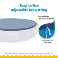 thumbnail image 4 of Funsicle 18 Foot Durable Pool Cover for Oasis and Activity Pools, Gray, 4 of 6