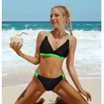 thumbnail image 4 of Charmo Women Triangle Bikini Set Self-tied Back Bathing Suits High Cut 2 Piece Swimsuits, 4 of 5