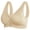 Beige, variant on Timegard Front Closure Bras for Women Wireless Button Wide Strap Full Support Comfort Daily Bras Camis