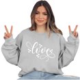 thumbnail image 4 of Qertyioot T-Shirt Graphique pour Femmes de la Saint-Valentin à Manches Longues, Chandail d Haut Imprimé à Col Rond à la Mode, 4 of 6