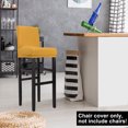 thumbnail image 2 of PiccoCasa Housse Extensible en Spandex pour Tabouret de Bar pour Chaise à Dossier Court Or 1, 2 of 8