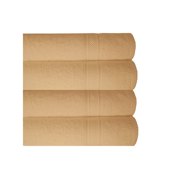 100% Cotton Plush Towel Set – 4-Piece, 500 GSM, Ultra Soft & Absorbent, Acron (4 Bath Towels 70x140 cm)