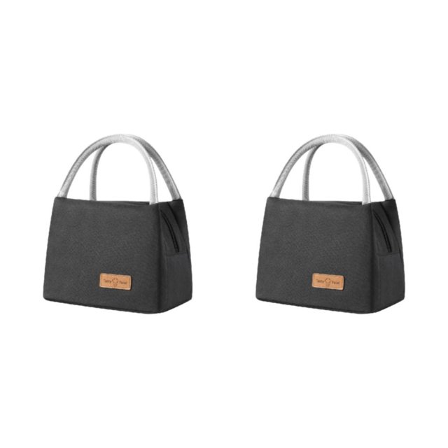 ZheElen Ensemble Lunch avec Sac Bento Isolé Confiance Conçu pour Grande Capacité Grand+noir 2 Ensembles