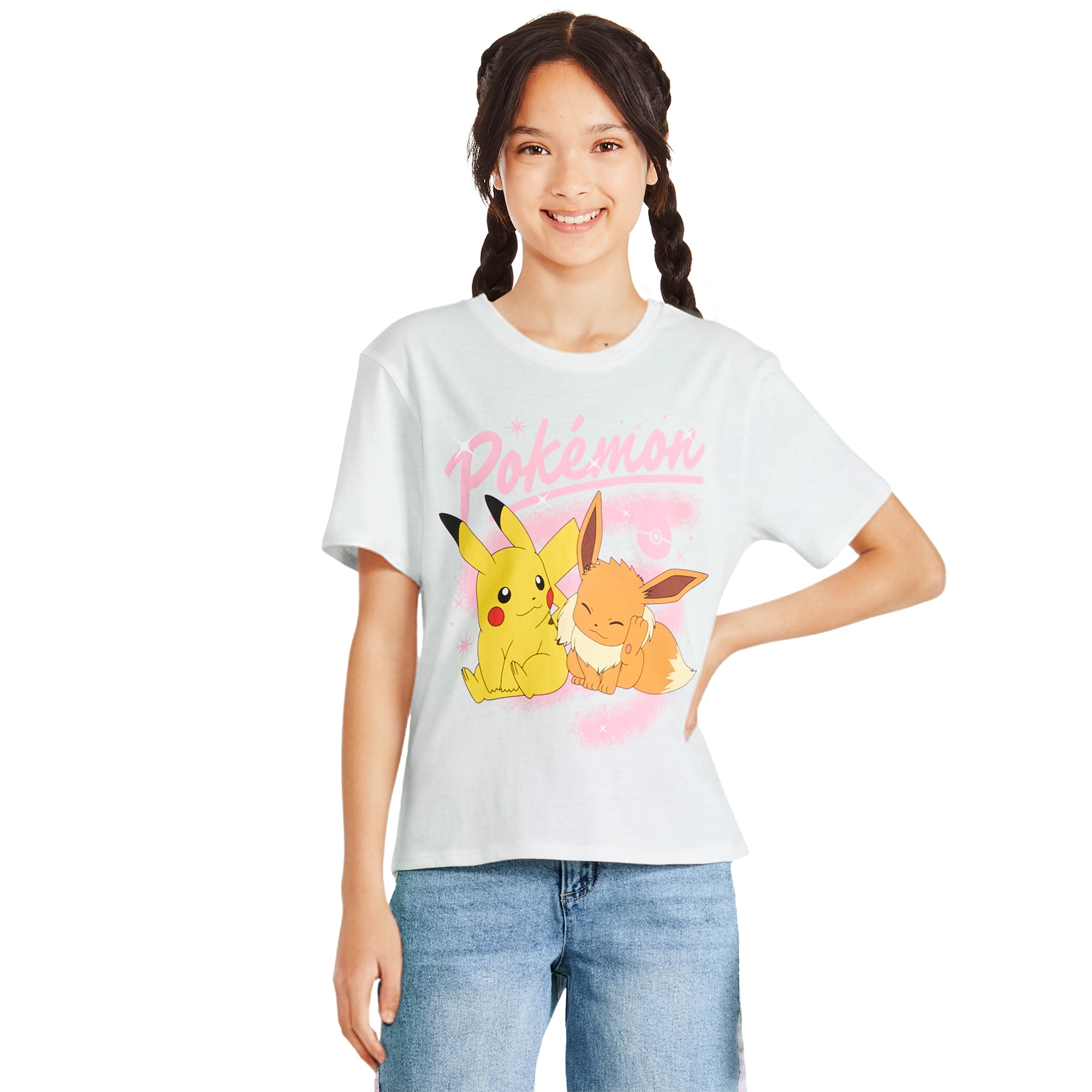 T-shirt à imprimé graphique Pokémon pour filles