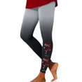 thumbnail image 1 of Leggings Chauds de Noël pour Femmes Leggings de Noël pour Femmes Dégradé Flocon de Neige Imprimé Taille Haute Compression (Noir m), 1 of 5
