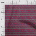 thumbnail image 1 of oneOone Polyester Lycra Fabric Stripe|Leaves & Floral Block Printed Craft Fabric BTY 56 Inch Wide, 1 of 4