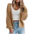 thumbnail image 1 of FAIWAD Cardigans pour Femmes à devant Ouvert, Manches Longues, Boutonné, Grande Taille, Manteau Décontracté, 1 of 5