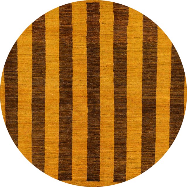 Ahgly Company Tapis d'Intérieur Ronds Abstraits Rouges Abstraits pour Aire, 3 Pieds Rond