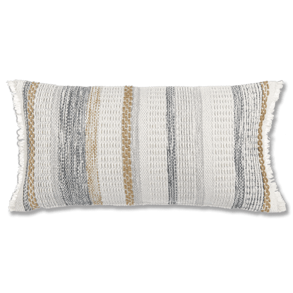 Bouclair Natural Aleck Decorative Lumbar Pillow 26 X 13 in (66 X 33 cm)