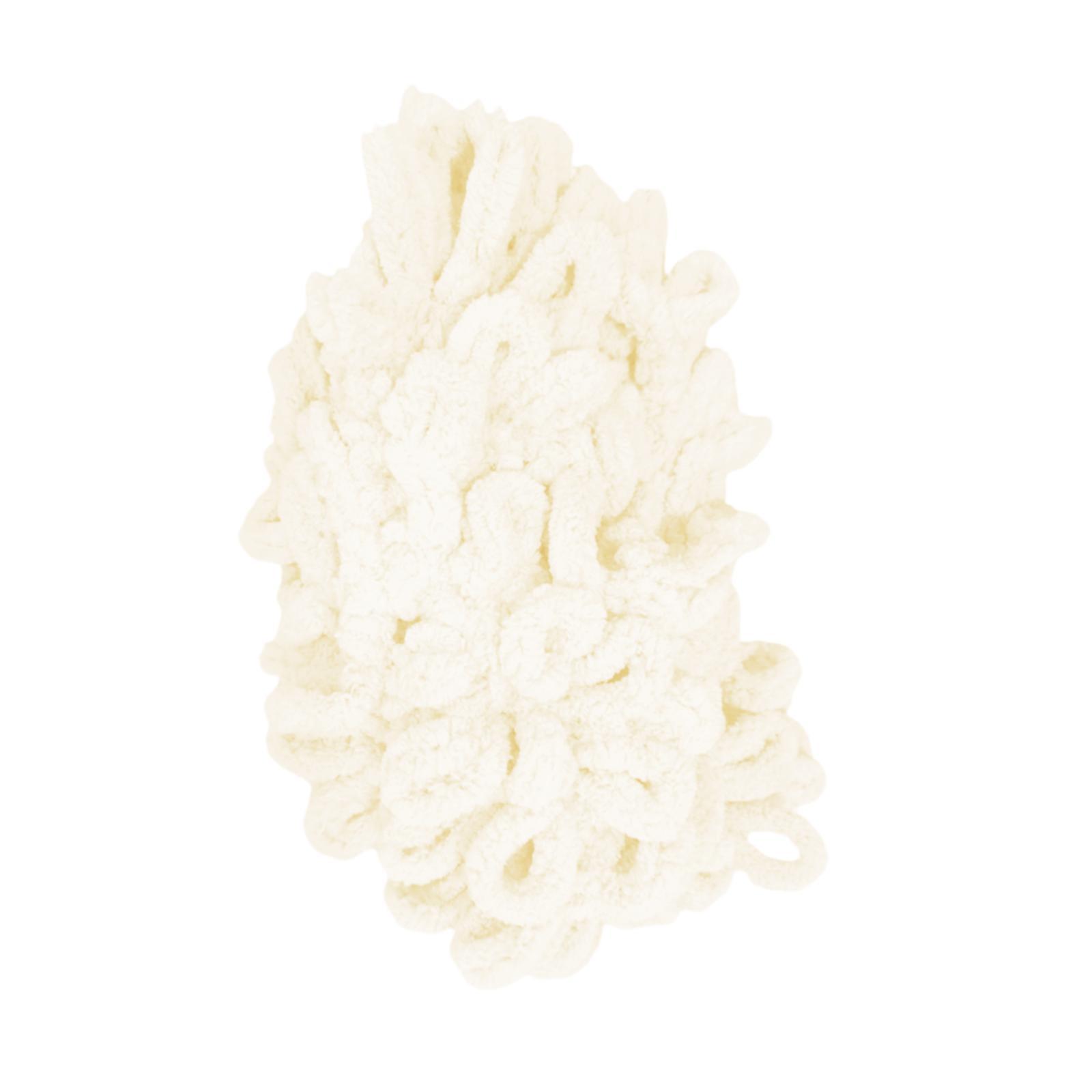 Lipstore Bulky Loop Yarn Crochet Arm Knitting Yarn for Scarf Macrame Projects Knitted White