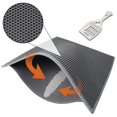 thumbnail image 1 of Double-Layer Large Cat Litter Mat, Kitty Box Litter Trapper Pads, 30" X 24", Honeycomb Waterproof Urine Proof Mat, Floor Carpet Protection, 1 of 1