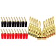 thumbnail image 1 of 10-Pair 2mm Banana Plug Pin Screw Type, Audio Speaker Cable Connector & 5 Pairs Banana Plugs,Connectors, Open Screw Type, 1 of 7