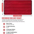 thumbnail image 3 of Led Light Therapy Mat-Red Light Therapy 38""x23.6""Large Pads Whole Full Body Infrared Therapy for Muscle, Recovery, Energy,Home Use, Black-400, 3 of 5