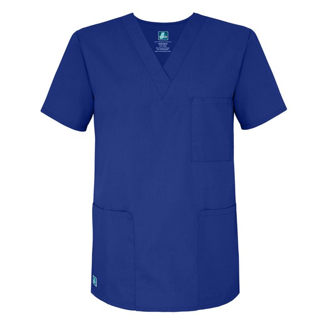 Adar Universal Unisex V-Neck Tunic 3 Pocket Scrub Top (Available in 39 Colors)