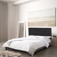thumbnail image 1 of CorLiving Juniper Fabric Upholstered Adult Dull/Double Platform Bed with Padded Headboard and Slats, No Box Spring Required, Charcoal, 1 of 12