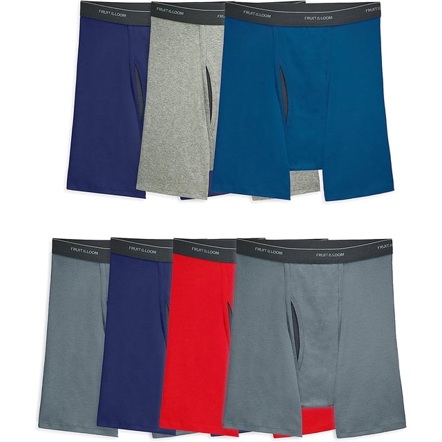 Fruit Of The Loom Mens Eversoft CoolZone Fly Boxer Briefs 7 Pack, M, Assorted
