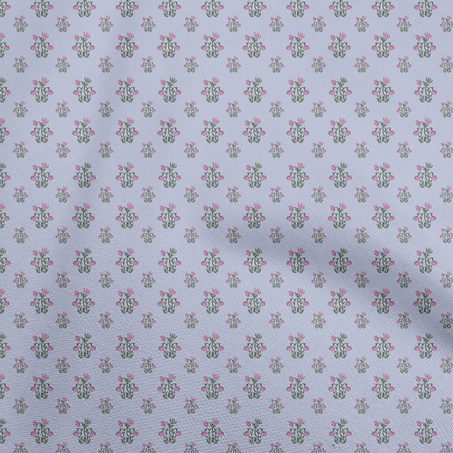 oneOone Rayon Medium Blue Fabric Asian Block Craft Projects Decor Fabric Printed By The Yard 56 Inch Wide