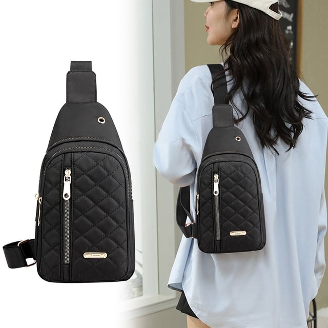 Chmadoxn Office Storage & Organization,Closet Organizers and Storage, Fashionable Embroidery Diamond Shoulder Bag Large Capacity Watertight Backpack With Data Hole shoulder messenger pouch