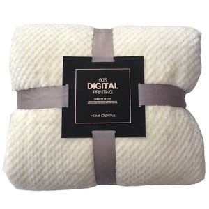 Huayishang Blanchiment des couvertures pondérées, doux et chaud Plaid Flèche lit Blanket Large Mesh Flannel Blankets Épaisseur Respirant Accueil Essentiels