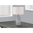 thumbnail image 1 of Monarch Specialties Lighting, 27"h, Table Lamp, Grey Resin, Ivory / Cream Shade, Modern, 1 of 6