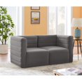 thumbnail image 3 of Meridian Furniture Quincy Canapé Modulaire en Velours Gris, 3 of 27