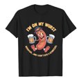 thumbnail image 4 of LUOGENLI T-shirts pour Femmes Mode Décontractée Imprimé Col Rond Manches Courtes pour l'Été Amusant 4TG T-shirts Graphiques pour Femmes T-shirts Graphiques pour la Saint-Valentin Pâques Noir G, 4 of 4